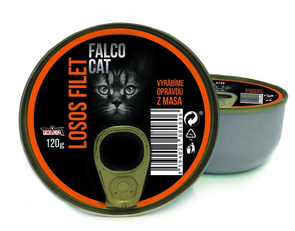 FALCO Cat Filet z lososa 8x120g